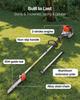 Gas Pole Saw, 33CC 2 Stroke Gas Powered Pole Saws with 35.6 Cm Cutting Bar, Cordless Tree Trimmer with 850ml Fuel Tank, 2.2 To 2.94 M Extendable,