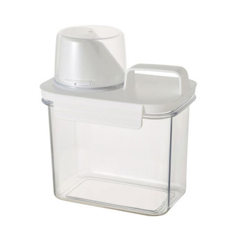 

Airtight Laundry Detergent Powder Storage Box Clear washing Powder Container With Measuring Cup Multipurpose Plastic Cereal Jar
