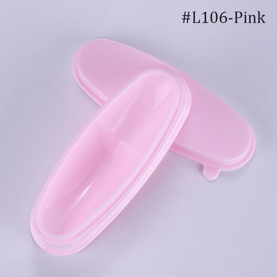 Коробка для хранения пудры для ногтей с блестками, поднос для пудры для дизайна ногтей, поднос для французского маникюра, аксессуары для ногтей розовый