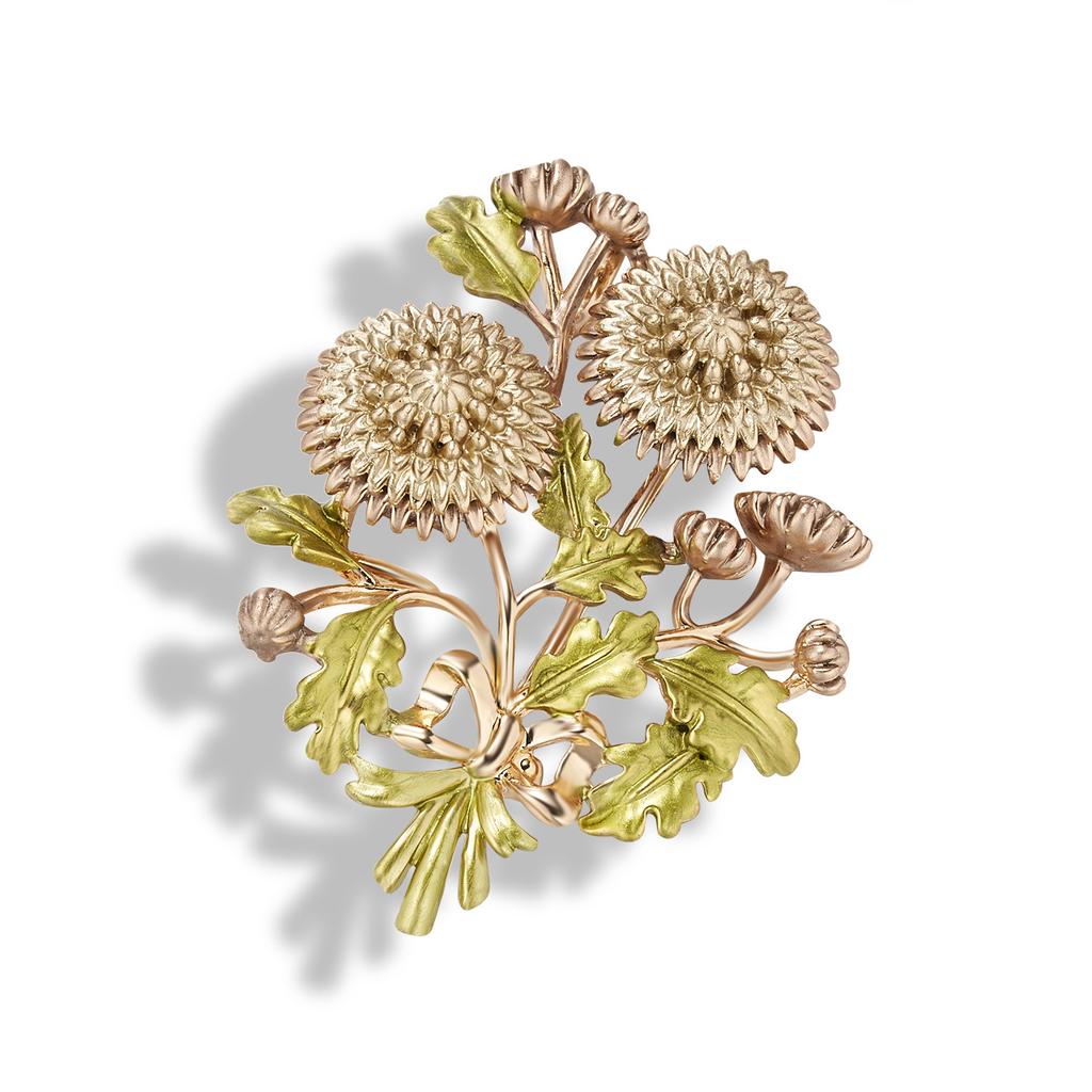 Broche en émail marguerite rose, personnalité créative, peinture à l'huile, tournesol, rose, fleur