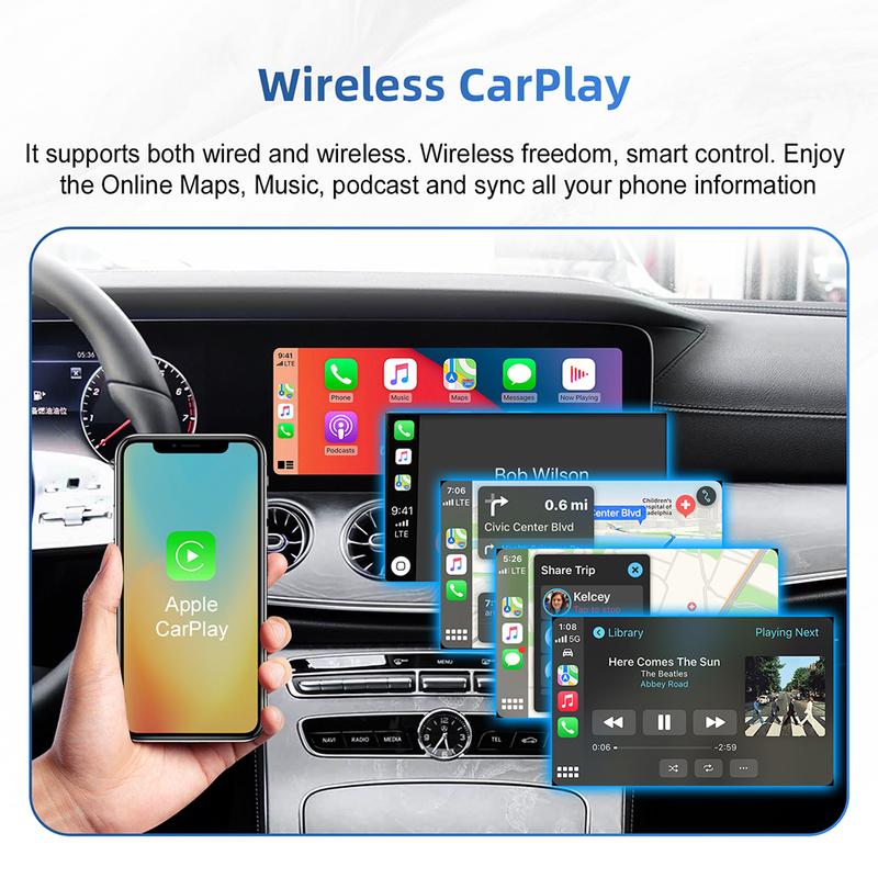 Wireless CarPlay Android Auto For Mercedes Benz A B C E CLS CLA GLA GLB Class NTG6.0 2018-2022