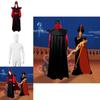 Luxuriöses Jafar Cosplay Robe Umhang Cape Hut Zauberer Outfit für Halloween-Veranstaltungen