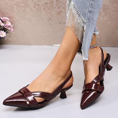 2025 New Summer Women's Design Sense Niche Pointed Head Thin Heel Temperament Versatile Bag Head Empty Sandals