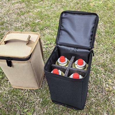 Borsa di stoccaggio per bombole di gas da campeggio, custodia protettiva per bombole di carburante portatili, borsa per il trasporto di luci da campeggio