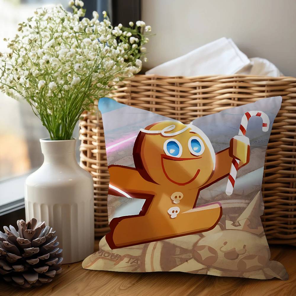 Anime Cookie Run K-Kingdom Cushion Cover Pillow Cover Decor Pillowcase Printed Cushion Case For Couch