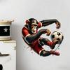 Chimpanzee Playing Soccer Self-adhesive Bedroom Living Room Sofa Background Wall Decoration Sticker