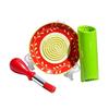 Garlic Grater Plate Set in Ceramic with Peeler, Brush and Fine Teeth for Cooking Tasks, Table Service and Meal Work