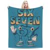 Funny Six Seven 67 Meme Fleece Blanket Throw Blankets for Home Hotel Sofa 150*125cm Bedspreads