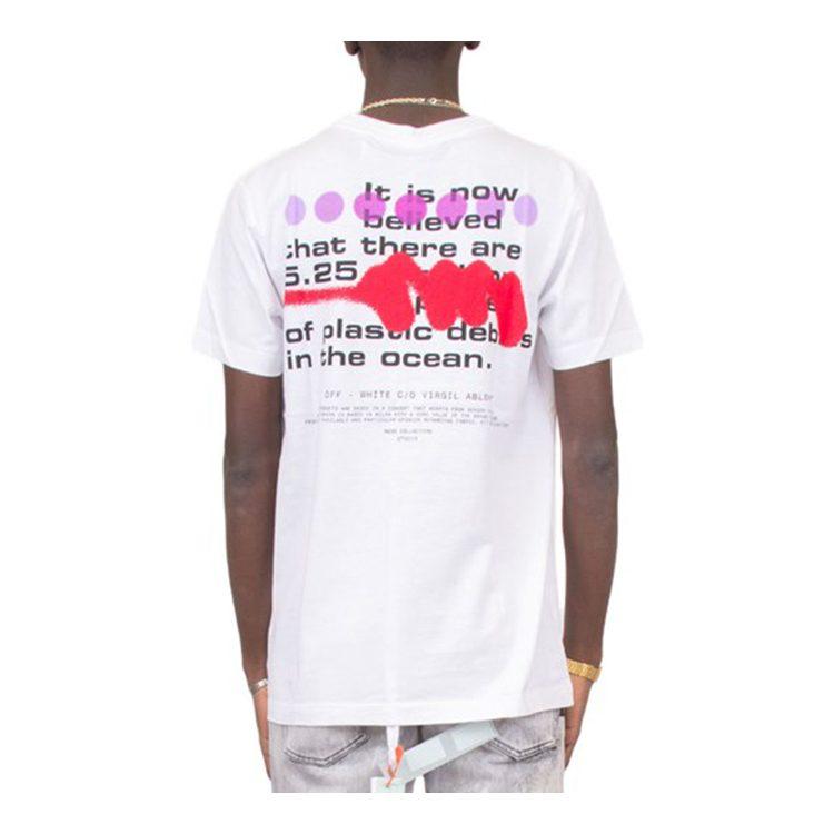 OFF WHITE SS20 T Shirts Men's White Crew Neck Moderate Straight Fit OMAA027S201850060188