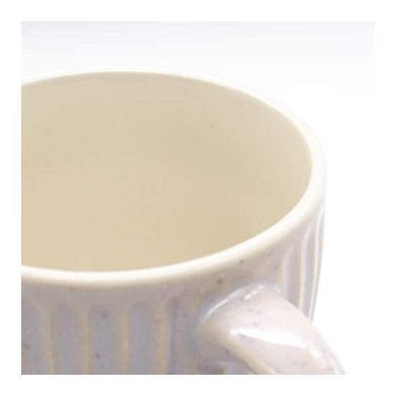 aito Seisakusho "Ripple" Mug Approx. 330ml Beige Microwave Dishwasher Safe Mino Ware Made in Japan 266403