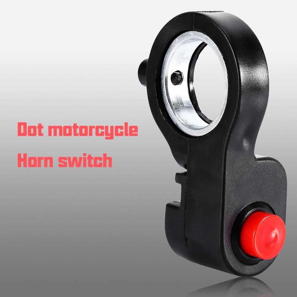 Keenso 22mm DC12V Motorcycle Handlebar Horn Switch Motorcycle Switch Universal Control Switch Waterproof