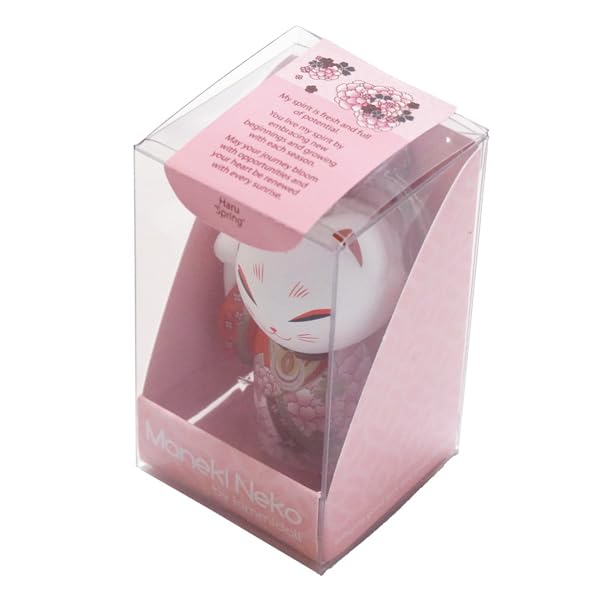 [kimmidoll] Manekineko Nyckelring Figur, Maneki-neko, Lyckoamulett, Lycka, Ekonomiskt Välstånd, Affärsframgång, Kimono, Japansk Stil (HARU)