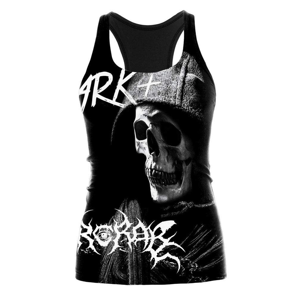 Summer Beach Vest Printed Halloween Ladies Sports Yoga Vest