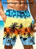 Pantaloni scurți de vară stil plajă, imprimați 3D, largi, mărime mare, cu uscare rapidă