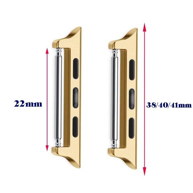 Steckeradapter für Apple Watch Series 7 6 SE 5 4 3 2 Armbandzubehör für Apple 40mm44mm41mm45mm Metall Edelstahl