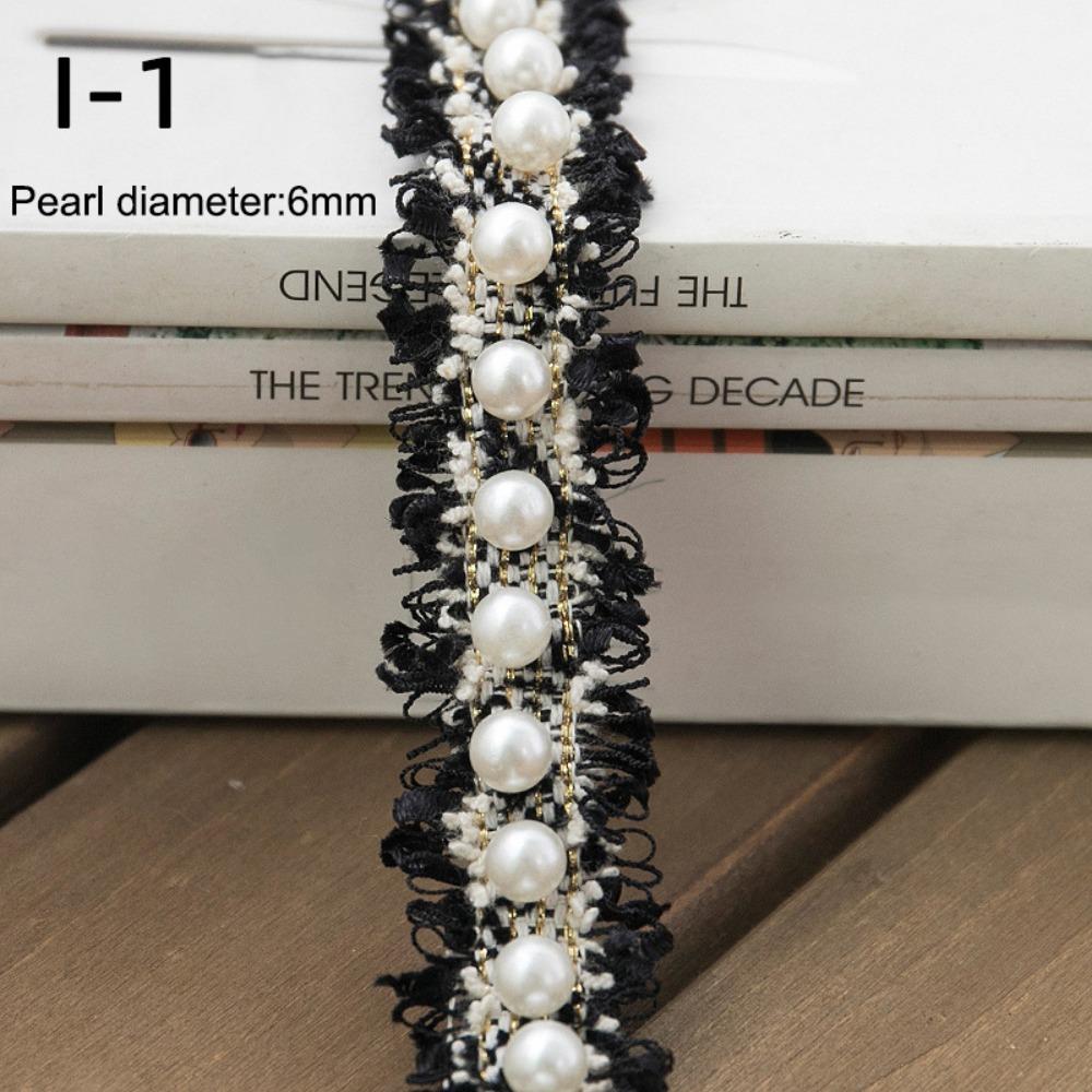 Beads Decoration Ribbon Edge Gold White Edge Trim Applique Trim Fabric Trim  Craft Projects