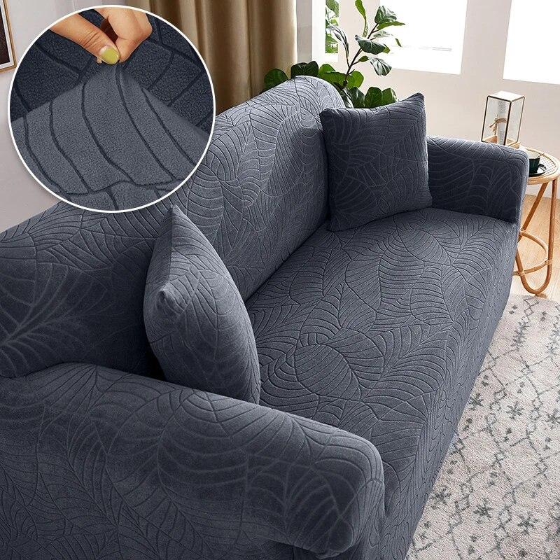 Polar Fleece Elastické žakárové potahy na pohovku Napínací pohovka Potah na křeslo ve tvaru L Potah na pohovku Rohový do obývacího pokoje 1/2/3/4 sedad