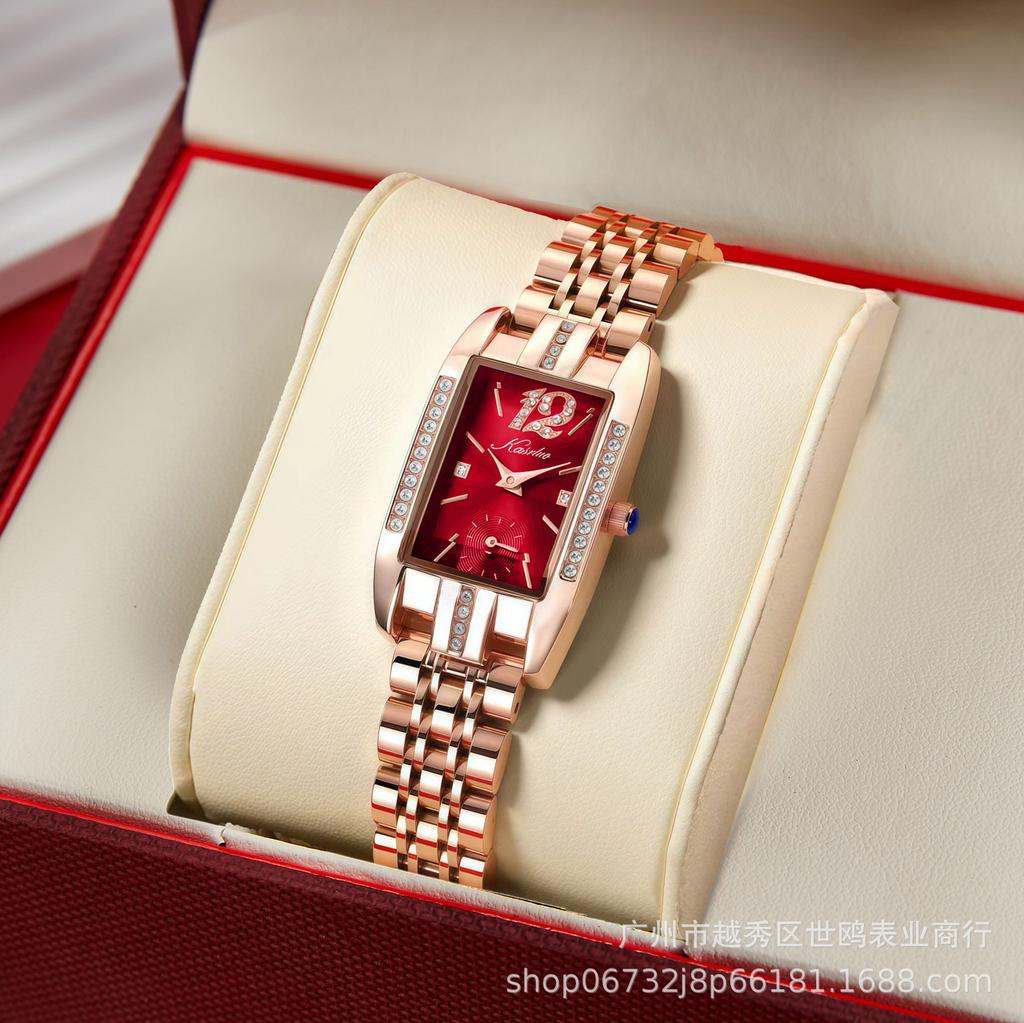 Fashion Light Luxury Diamond-Encrusted Women'S Watch High-Grade Stainless Steel Strap Fashion Waterproof Watch Women
