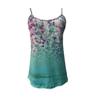 Damenmode Blumendruck Spaghetti Cami Top Lässig Ärmellos Rundhalsausschnitt Sommer Tops