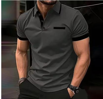 Stylish Men's Short Sleeve Polo Shirt Casual Polyester Summer Dress Vibrant