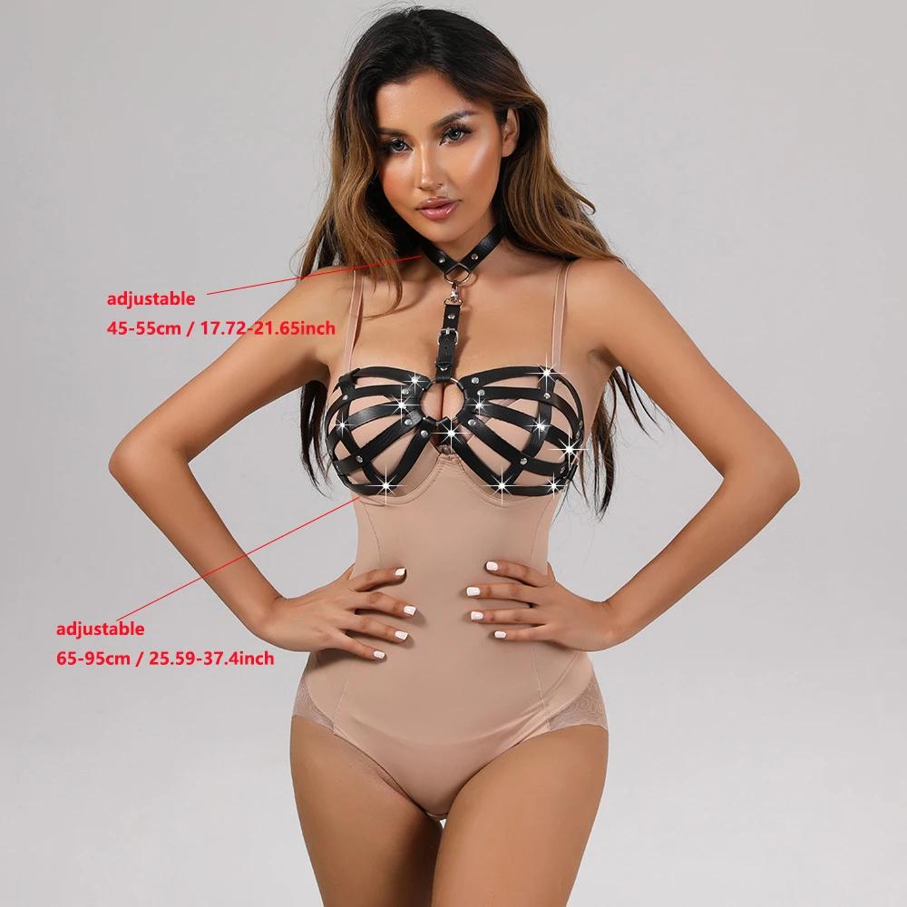 1Pc Sexy Harness Belt Leather Lingerie Body Harness Corset BDSM Bondage Lingerie Gothic Fetish Clothing Harness Women