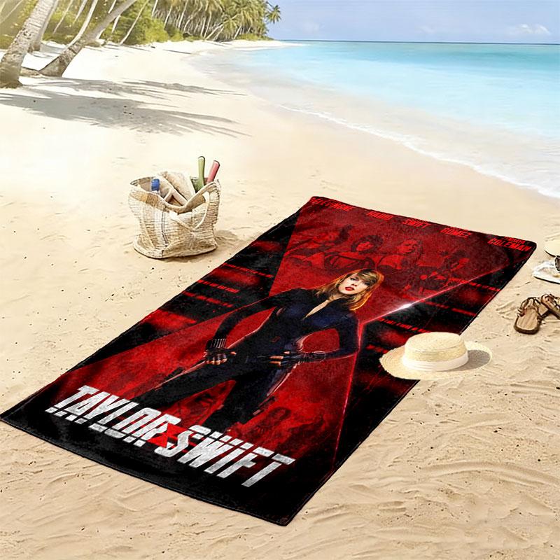 Asciugamano da Spiaggia Taylor Print, Asciugamano Grande Morbido ad Asciugatura Rapida per Spiaggia Campeggio Nuoto