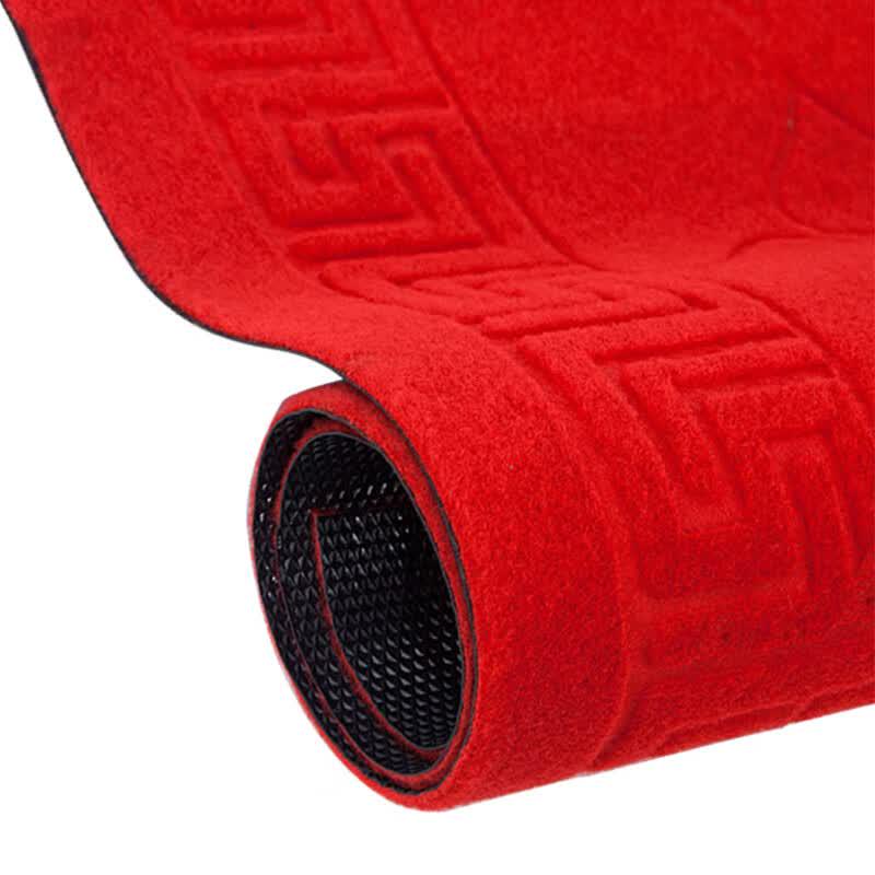 Luxchic Thickened PVC Embossed Red Welcome Carpet