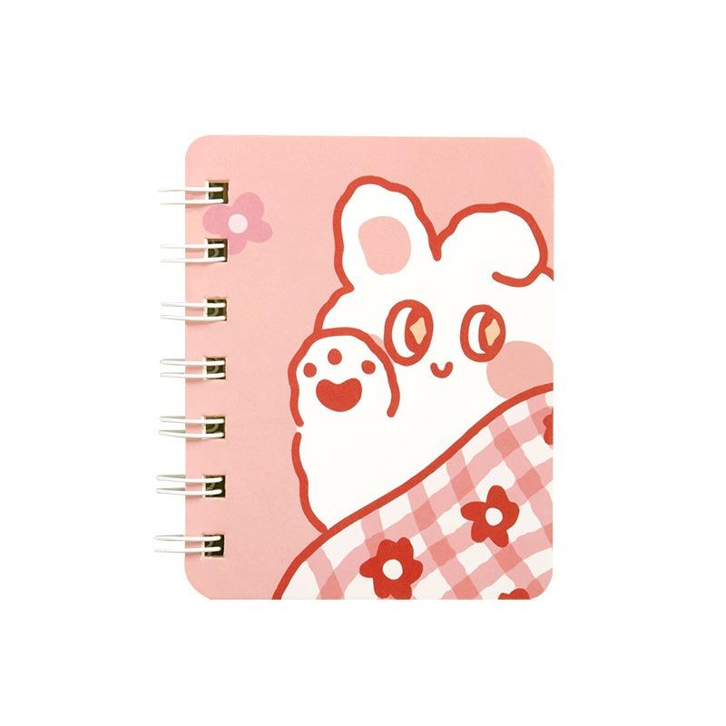 Cute Cartoon Coil Mini Portable Pocket Notebook For Girls Daily Use