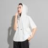 Short sleeve oversized hooded Casual loose summer t shirt tops Women t-shirt