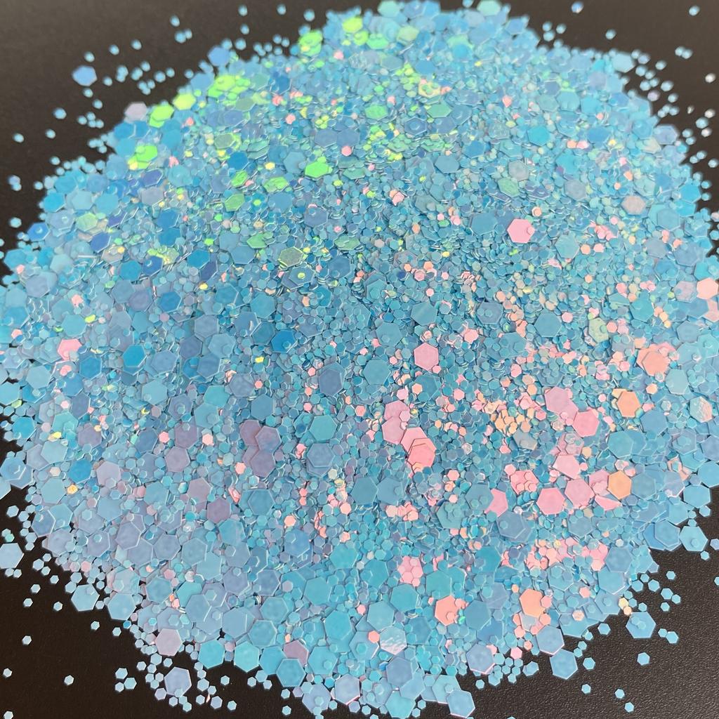 New Arrival Macaroon Holographic Chunky Mix Bulk Glitter Sequins for Resin Crafts Christmas Decorations
