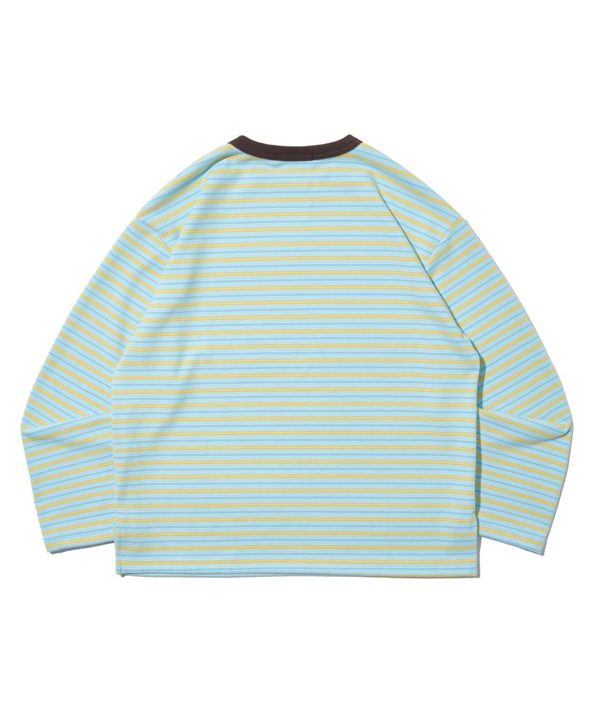 ROIDESROIS Striped Layered Long Sleeve T-Shirt (Blue)