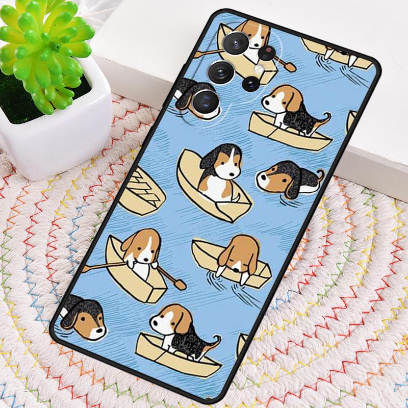 Beagle Floral Dog Phone Case for Samsung Galaxy note 10 pro S26 Ultra S23 S24 FE S25 S21 S22 PLUS shockproof Cove
