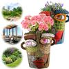 Retro Face Colorful Abstract Art Succulent Flower Pots Resin Ornaments Antique Flower Pots Potted Plant Garden Decorations
