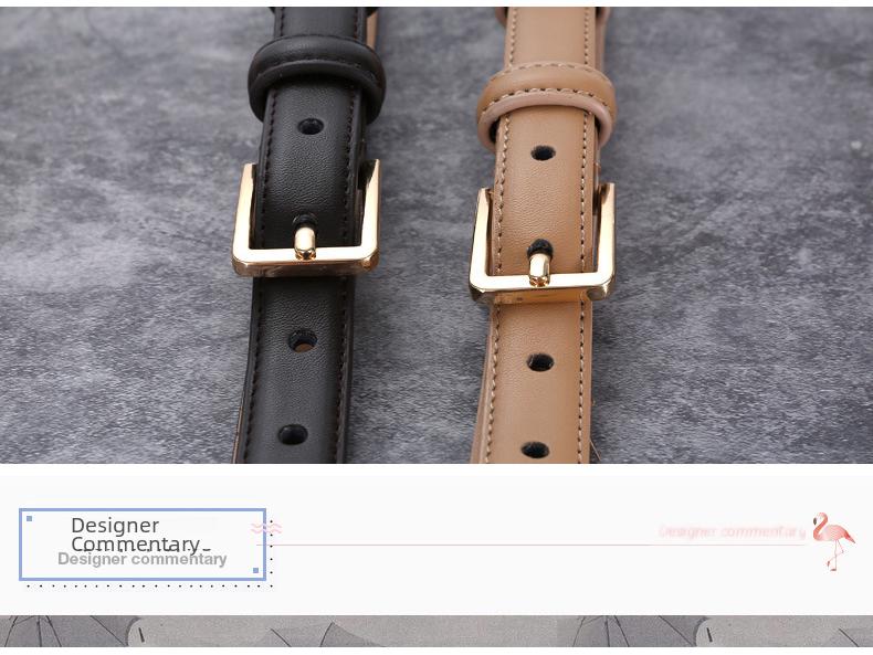 Stylish Women's Black Leather Belt - Versatile, Fashionable, and Decorative for Skirts