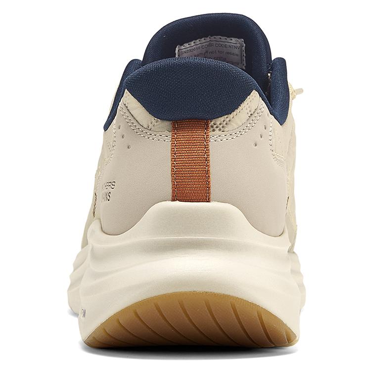 Skechers Sport Mens Flash Cloud Feel Shoes Comfortable Wide Foot Thick Sole Sneakers Low Top Casual Shoes Men sneakers Natural Navy-Blue 232619W-NTNV