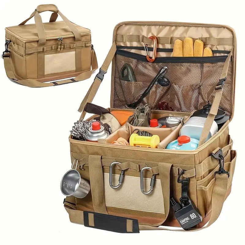 Outdoor Camping Storage Bag BBQ Picnic Extra Hard Anti-collision Bag Multifunctional Meal Kitchenware Set Pot Large Capacity Finishing Bag