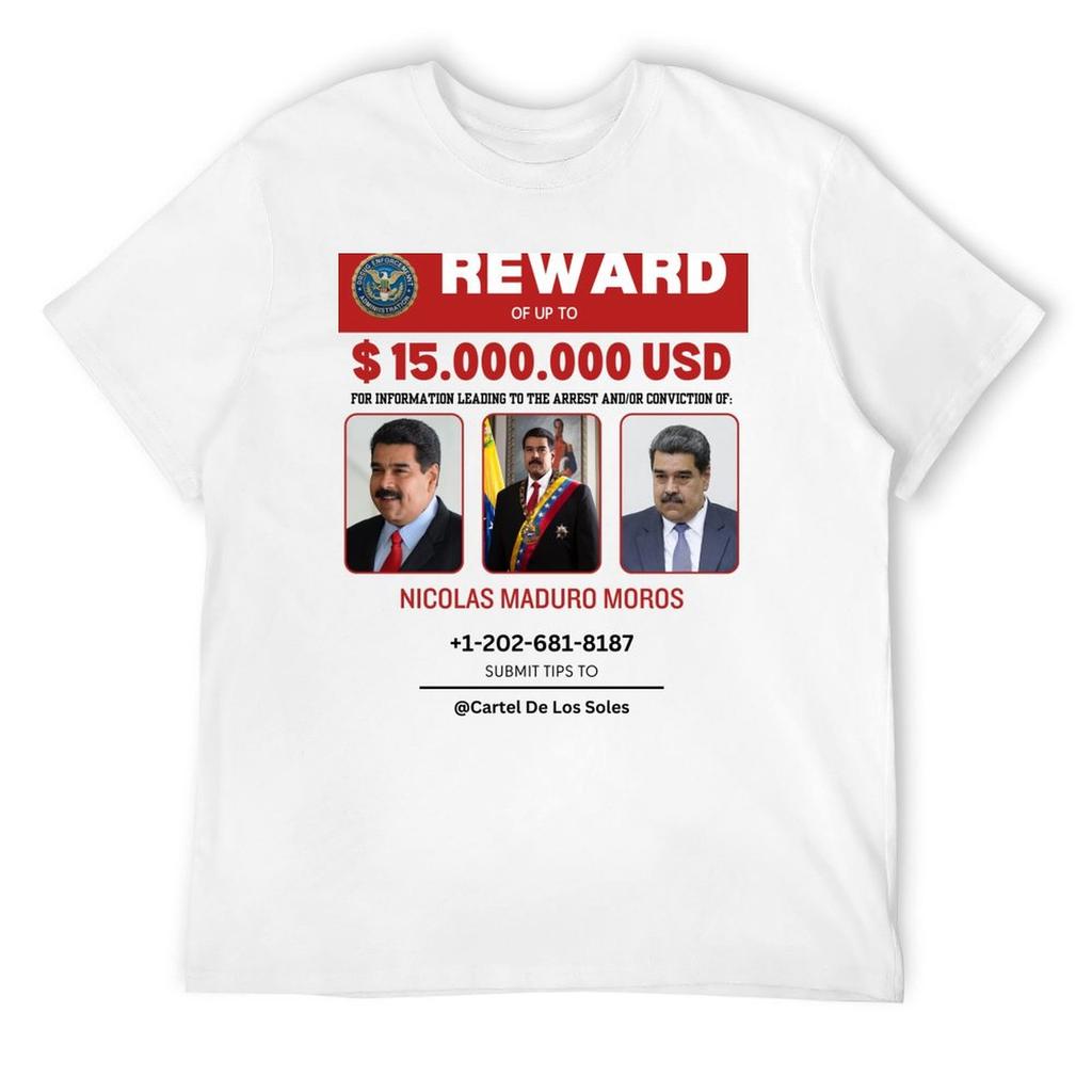Nicolas Maduro Reward Recompensa Camiseta Design Tshirt Blouse Vintage Clothes Unisexs T Shirts Casual Stylish