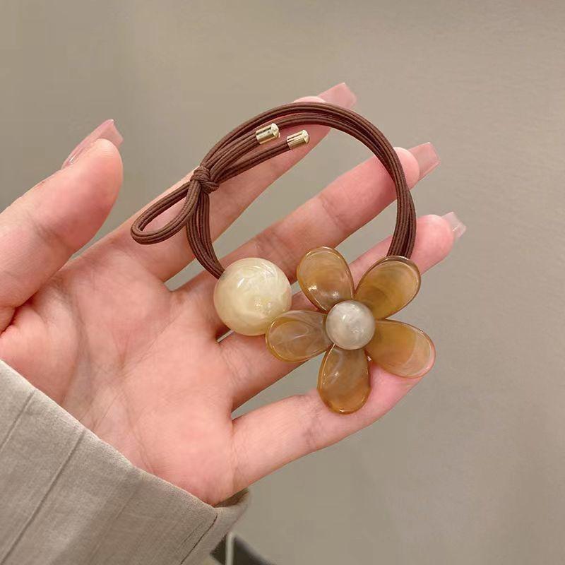 High-elasticity Flower Hair Tie, Women's Hair Rope, Hair Accessory, Sweet Ponytail/bun Hair Tie Headpiece