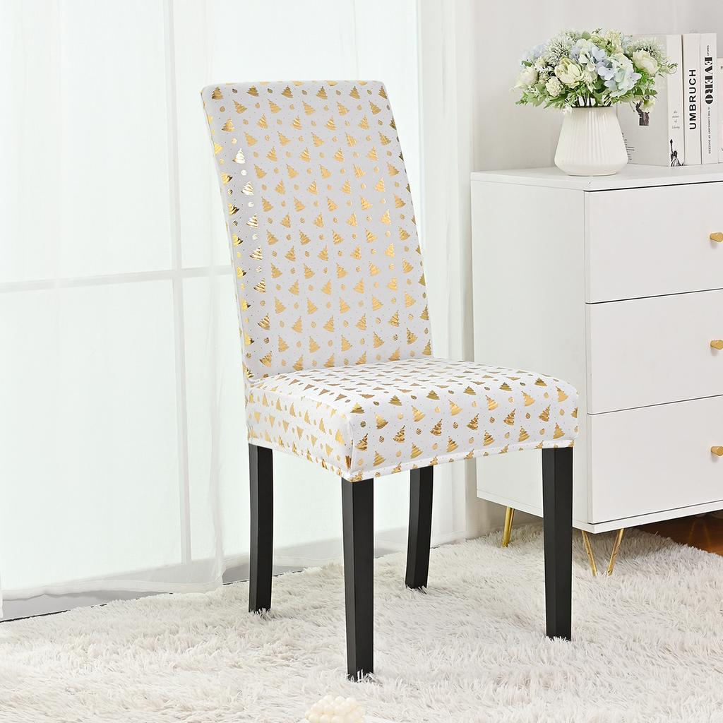 Stretch Print Christmas Chair Cover Christmas Chair Cover Decoration