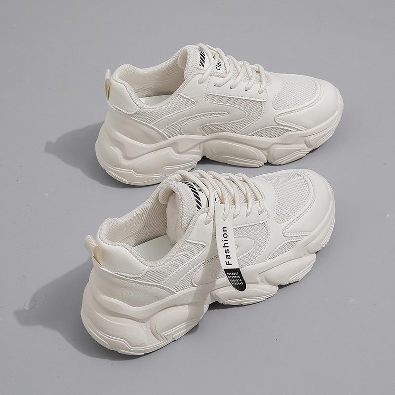 

Женские кроссовки 2024 весна осень мода платформа танкетка дышащая сетка увеличенная женская беговая спортивная обувь Zapatos De Mujer 35 бежевый