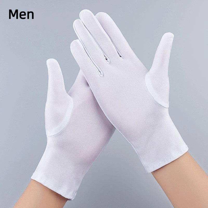 Thin Solid Color Short Gloves High Elastic Spandex Fashion Formal Etiquette for Banquet Prom Stage Performance