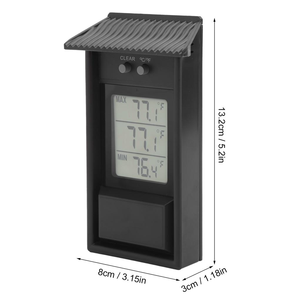 Temperature Meter Temperature Measurement Digital Thermometer Outdoor Waterproof Temperature Meter Gauge for Garden Greenhouse
