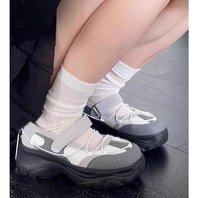 Yueyu New Summer 2025 New Thick-soled Mary Jane Shoes Women's Small Height Increase Single Shoes Versatile Casual Shoes