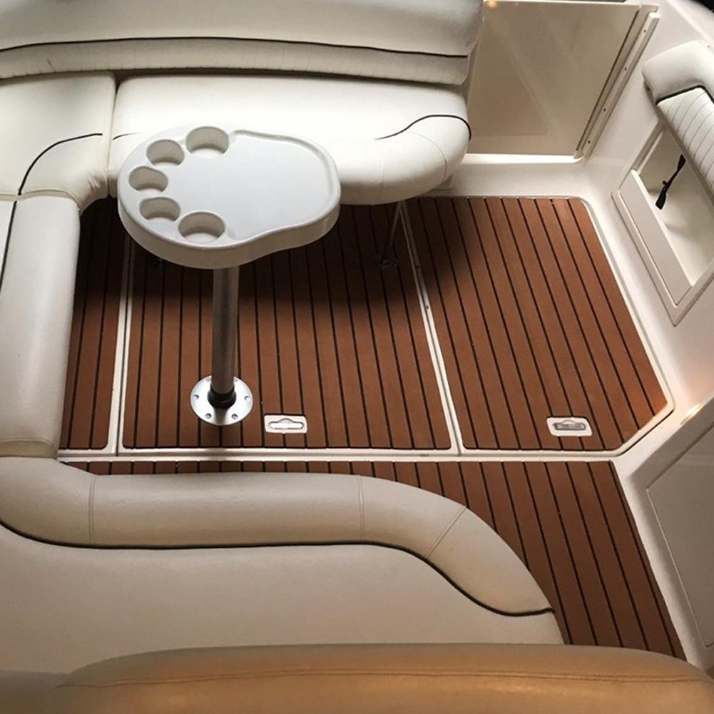 90x240cm Marine Boat Synthetic Flooring Self Adhesive EVA Foam Yacht Deck Sheet(GoldBlack )