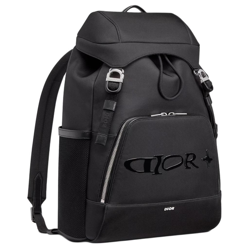 Dior Logo Nylon Backpack Men backpacks Black 1EIBA187LWH-H00N
