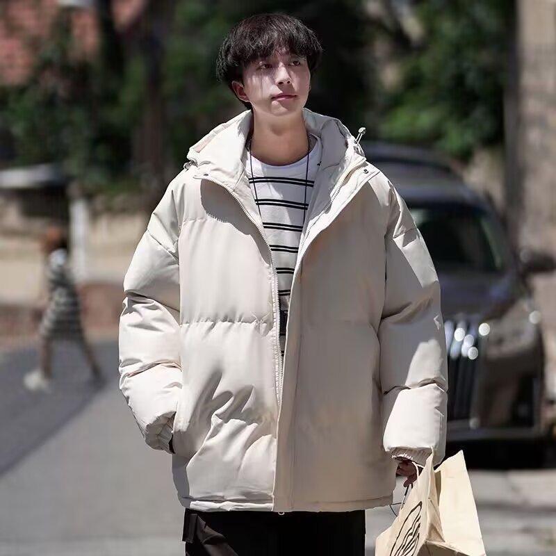Men's Trendy Hooded Cotton Winter Coat - Thick, Warm, Casual Puffer Jacket