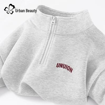 Women's American Retro Polo Collar Sweatshirt