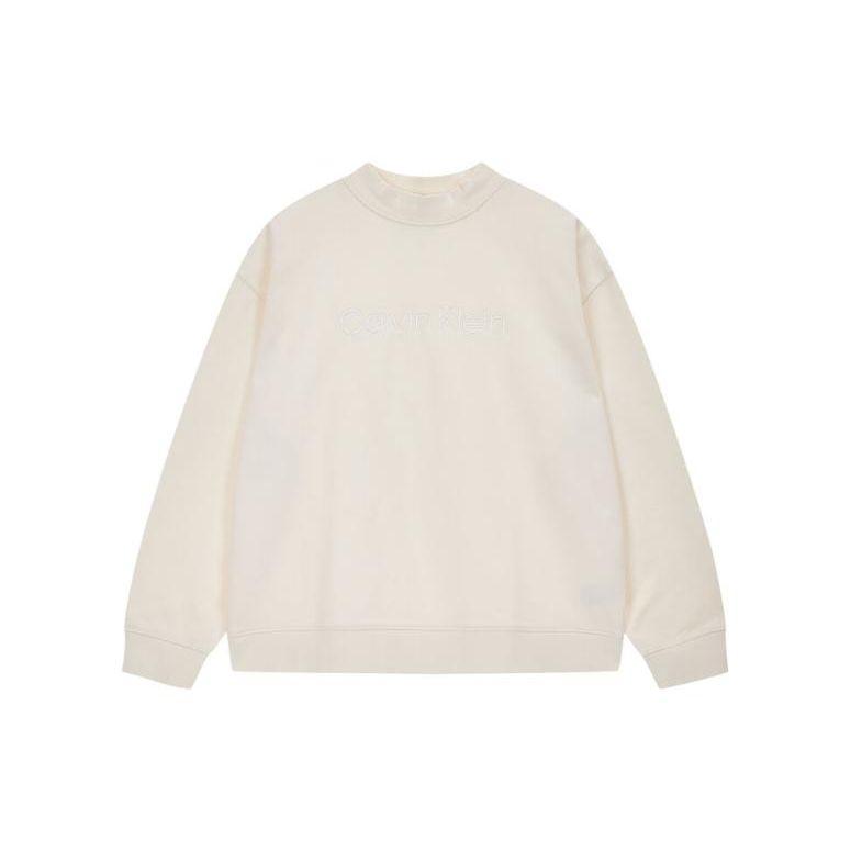 

Calvin Klein Толстовка с круглым вырезом с принтом алфавита, мужские топы цвета слоновой кости 40JM235-101