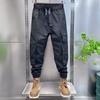 Overalls Men's Summer New Trend Brand Loose Large Size Casual Pants Fashion Multi-Pocket Tie Harlan Pants