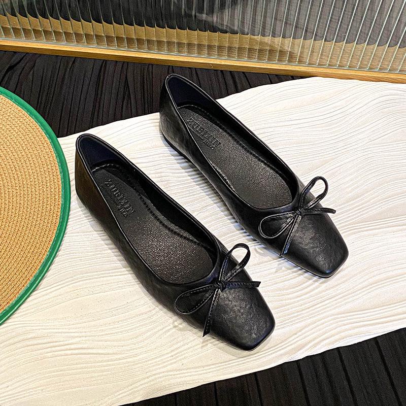 Silberne Schleife Ballerinas: 2025 Mary Jane Stil Damen Schuhe